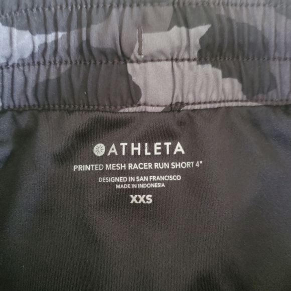 Athleta Mesh Racer Run Short Camo Sz XXS - Picture 7 of 7